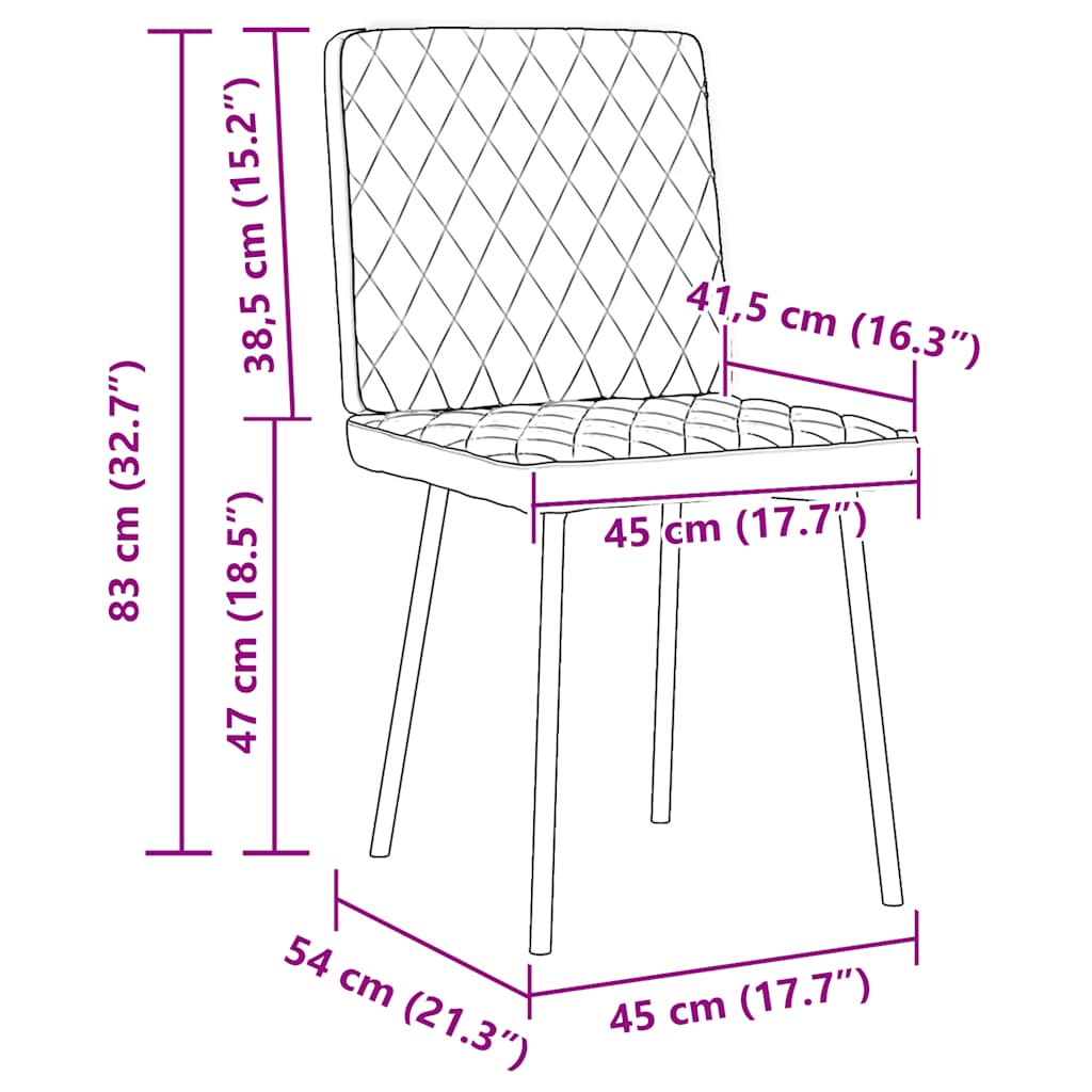 Dining Chairs 2 pcs Black Faux Leather
