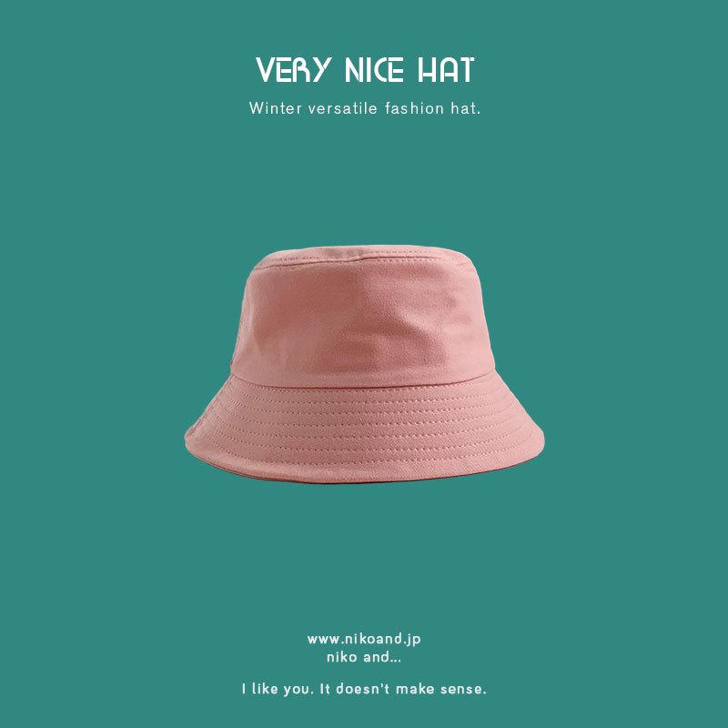 2023 Корейский стиль однотонная рыбацкая шляпа для женщин и мужчин: Маленькая окружность головы, универсальная, идеально подходит для лета и осени