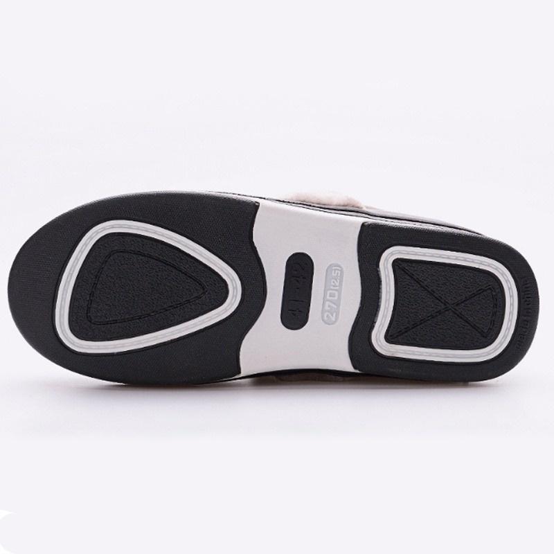 Новые мужские зимние домашние тапочки, осенняя нескользящая домашняя обувь для мужчин, кожаная домашняя обувь, водонепроницаемые теплые тапочки