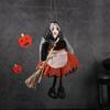 Scary Halloween Apron Witch Doll Cute Funny Broom Witch Decoration Handicraft Halloween Witch Pendant Haunted House