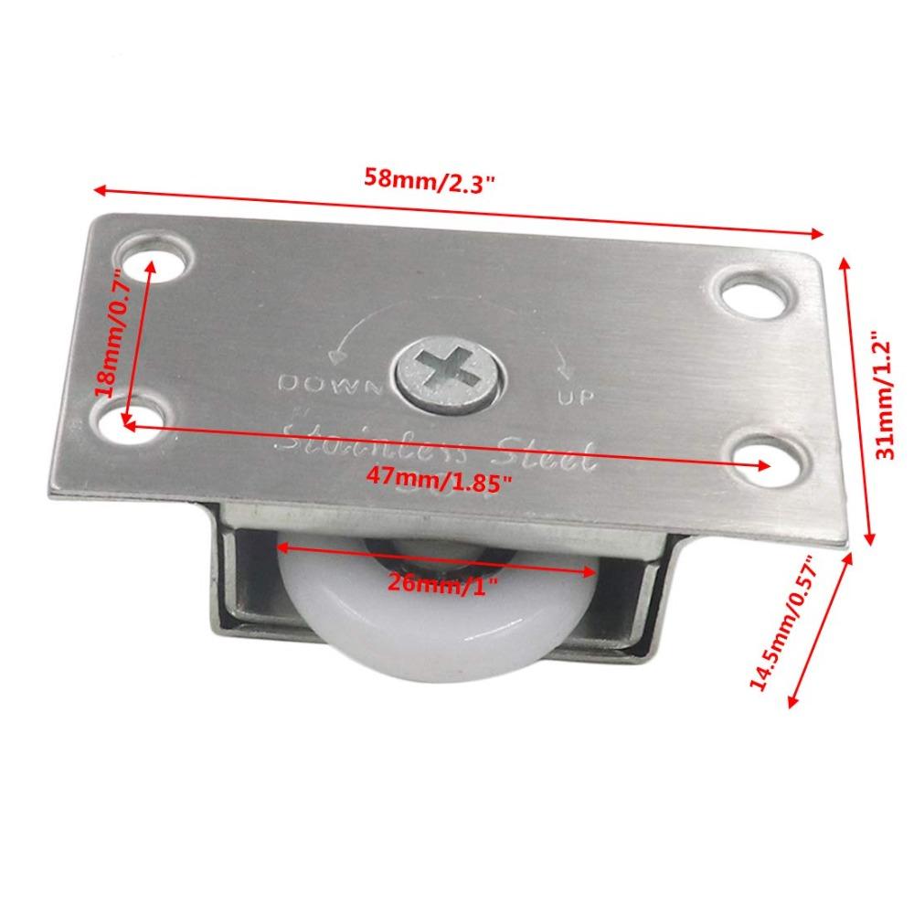 4Pairs Metal Furniture Roller Closet Cabinet Roller Wheels Modern Sliding Door Pulley Cabinet