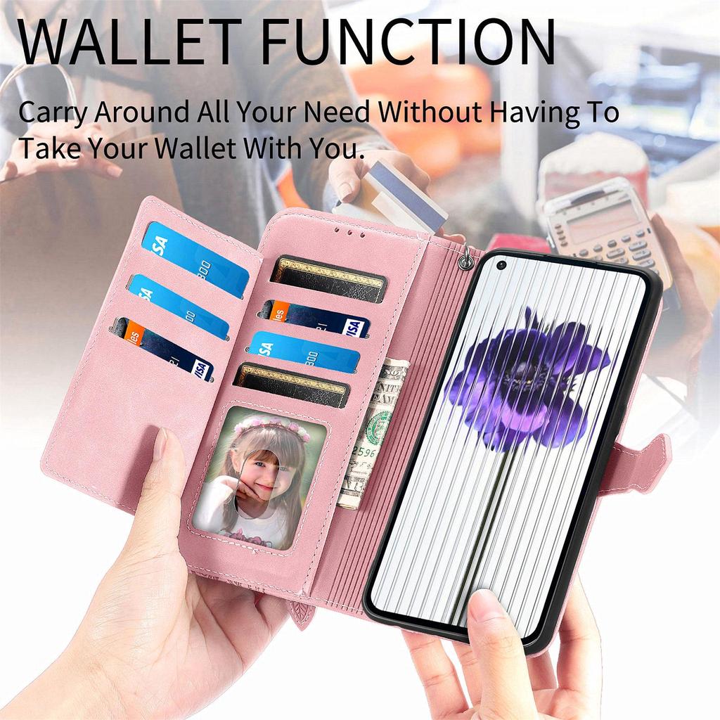 Nothing Phone 3A Leather Case: Flip Cover with Magnetic Card Slot and Bracelet Holder