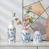 Vintage Blue And White Ceramic Vase Decoration Rustic Style Decoration Living Room Wine Cabinet Tv Cabinet Decor High-End Modern Vase