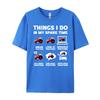 Funny Tractors lover 6 Things I Do In My Spare Time Tractor White T Shirt Men Natural High Quality Valentines Day