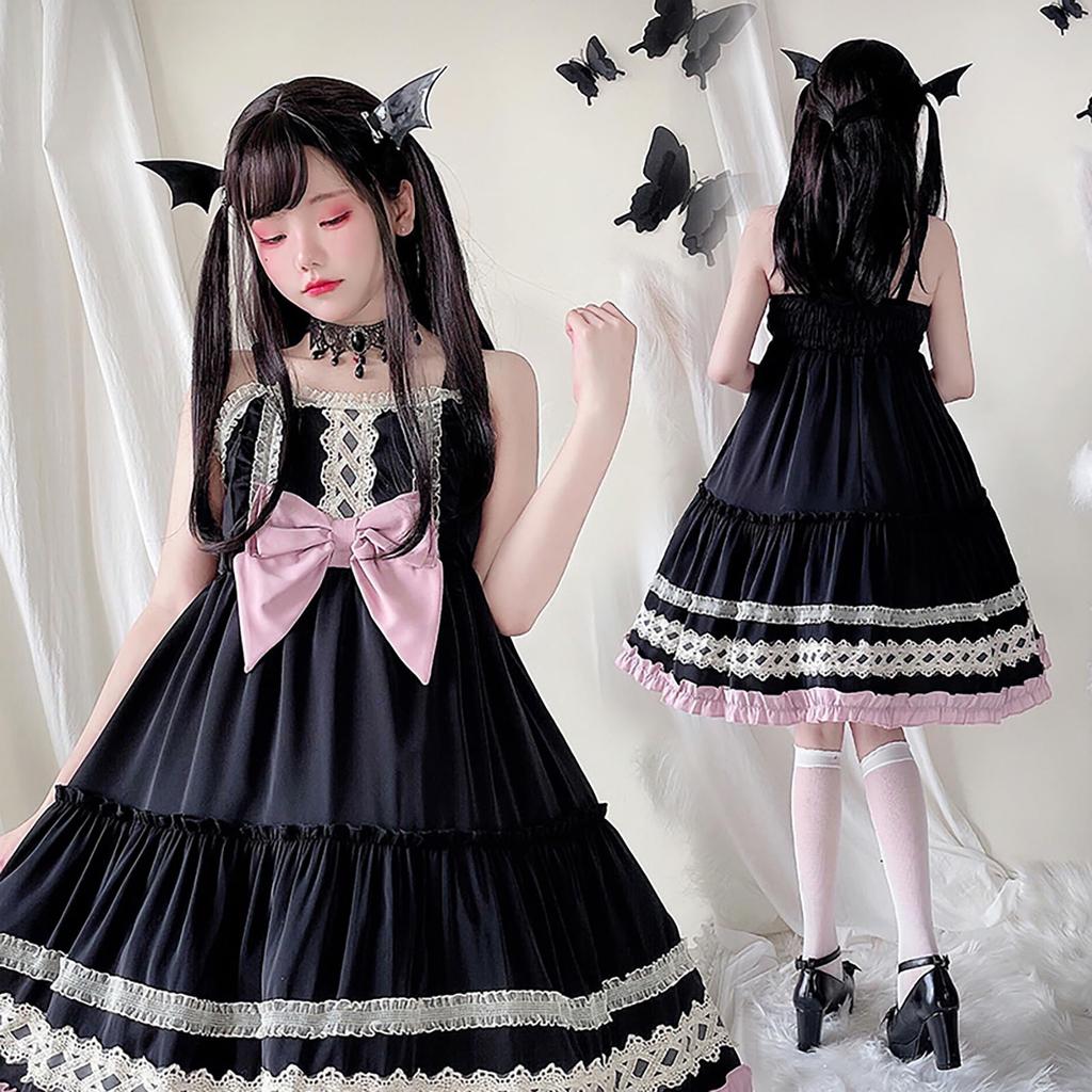 [Milky Time] Костюм для косплея на Хэллоуин Цельный Маленький Дьявол Лента Черный