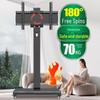Adjustable Mobile TV Stand for 32-65 Inch Displays, Rotates Horizontal & Vertical for Live Screen Use