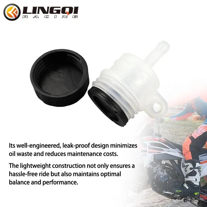 LINGQI RACING Главный тормозной цилиндр ножного тормоза Масляный бачок Емкость для тормозной жидкости Для питбайка Скутера Универсальные аксессуары для мотоцикла