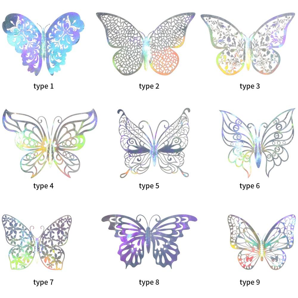 Фавор Металлическая Текстура Полые Бабочки Наклейки На Стену Искусство Мираж Цвет 3D Фантастические Бабочки Наклейки