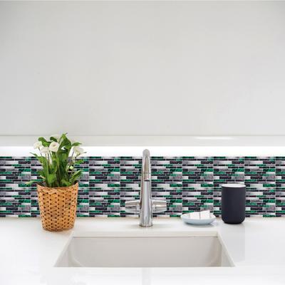 Yousheng 10 листов Мраморная настенная плитка Наклейка Водонепроницаемая ПВХ Самоклеящаяся Декоративная наклейка Дом Ванная Кухня Фартук Отклеивающаяся и приклеивающаяся Наклейка на стену