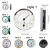 2 in 1 Gauge Mini Pointer Thermometer No Battery Required Diameter 58MM Temperature Meter Metal Case -30℃~50℃ Range