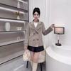 Stylish and Cozy Double-breasted Fleece Coat, Short Tweed Coat for Women In Autumn and Winter