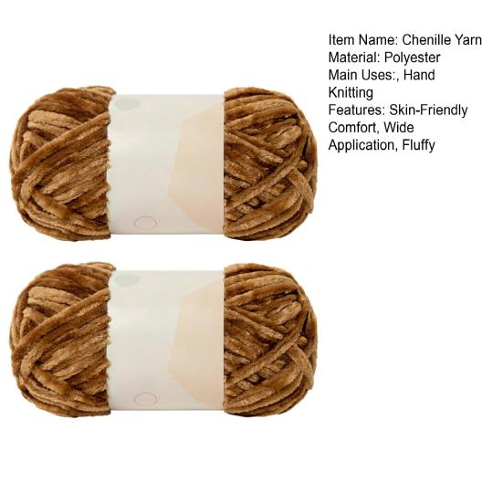 2 рулона пряжи из толстой пряжи синель для вязания крючком и спицами, пушистая пряжа синель для одеяла, шарфа, шапки, ткацкого ремесла