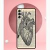 Чехол с анатомическим рисунком сердца для Samsung Galaxy S24 Ultra S22 Plus S20 S21 FE S8 S9 S10 Note 10 20 S23 Ultra Cover