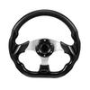 D-образный гоночный автомобиль Drifting Flat Dish рулевое колесо 6 болтов ручка винил кожа и алюминий с кнопкой звукового сигнала для автомобиля