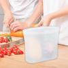 4 шт./компл., сумка для хранения свежести продуктов, вакуумная герметичная силиконовая печать, многоразовая морозильная камера, безопасная для микроволновой печи сумка для хранения морепродуктов