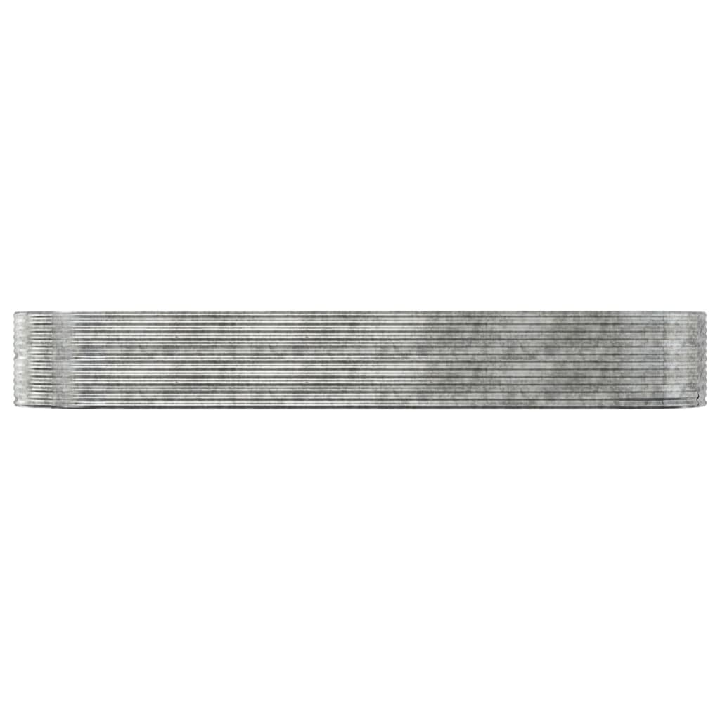 Raised Bed Silver 447 x 140 x 68 cm Galvanized Steel