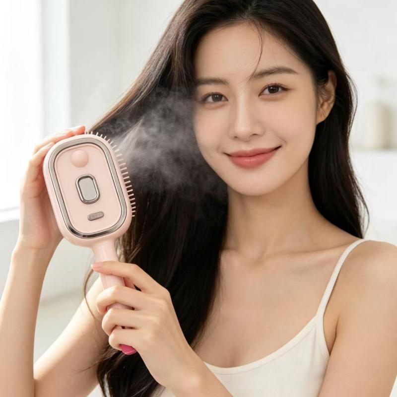 Electric Spray Massage Comb Vibration Scalp Therapy Hair Brush Gentle Non-irritating for Sensitive Scalp Daily Use