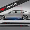 2Pcs Car Door Side Skirt Car Body Decal Fashion Carbon Fiber Stickers For Mustang Zapatillas Miniatura Gt Shelby 2005 2015 Mujer 2012 2006