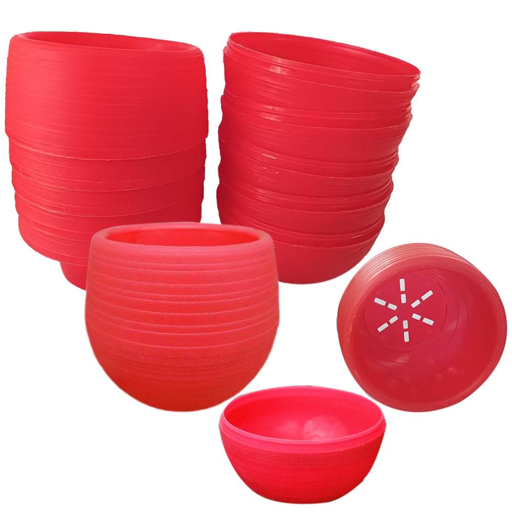 5-10 шт. Пластиковый цветочный горшок для суккулентных растений, круглый двухслойный маленький цветочный горшок, украшение для домашнего офиса и рабочего стола