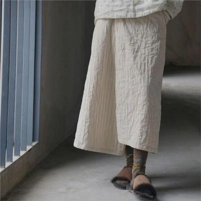 Женские винтажные нерегулярные теплые юбки с эластичной резинкой на талии, однотонная одежда, зимняя новая женская трапециевидная повседневная юбка