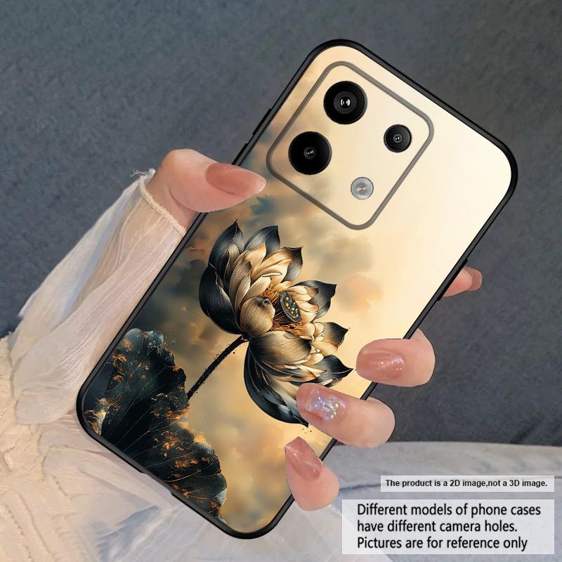 Масляная живопись Лотос Для Redmi Note 9 9S 10 11 12 12S 13 Pro+ Plus 5G India 14 Pro 4G Global 14S 13C 14C силиконовый мягкий чехол для телефона