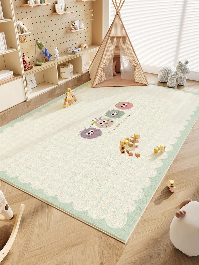 Современные минималистичные ковры для гостиной, милый мультяшный ковер для декора спальни, пушистый мягкий ковер для детской комнаты, домашний плюшевый придверный коврик