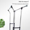 Adjustable Double-Pole Mobile Clothes Drying Rack