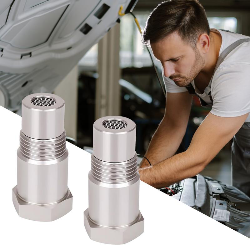 Проставка для датчика кислорода Нержавеющая сталь 2 шт. Адаптер датчика кислорода Автомобильный Запасной Разъем Для обхода двигателя Слив Искрогаситель