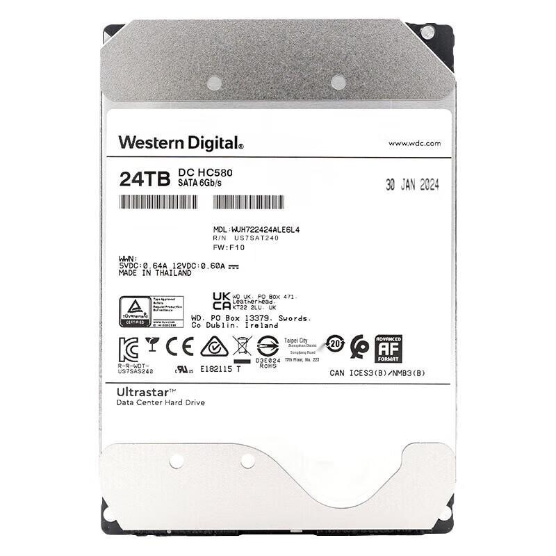 Western Digital HC560 24 ТБ Enterprise Гелиевый SATA HDD Комплект