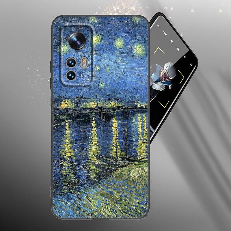 Van Gogh Starry Sky Art Phone Case For Xiaomi Mi 10T 11i 11T Note 10 11 Lite NE F1 POCO F3 M3 X3 GT NFC M4 X4 Pro 5G Black Cover
