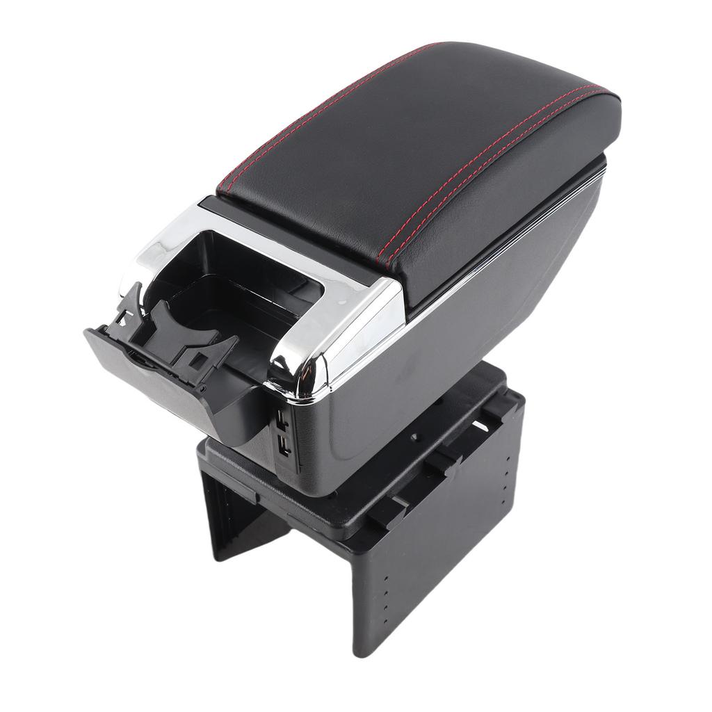 Universal Car Center Console Armrest Box Container Adjustable with USB Interface
