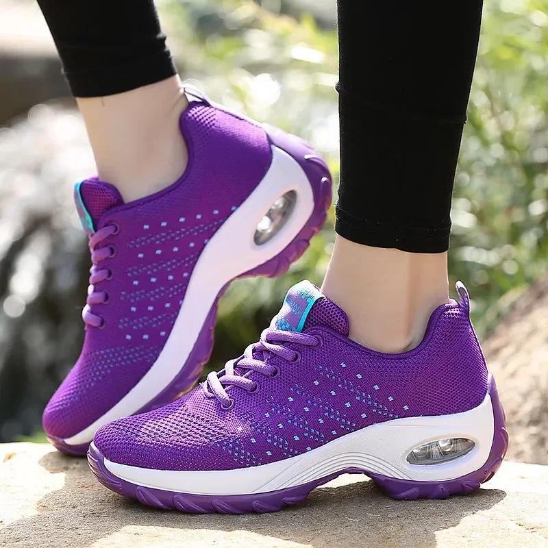 Women's Vulcanized Shoes Platform Lightweight Lace Up Women Sports Shoes Casual Sneaker for Women Breathable Zapatillas Mujer