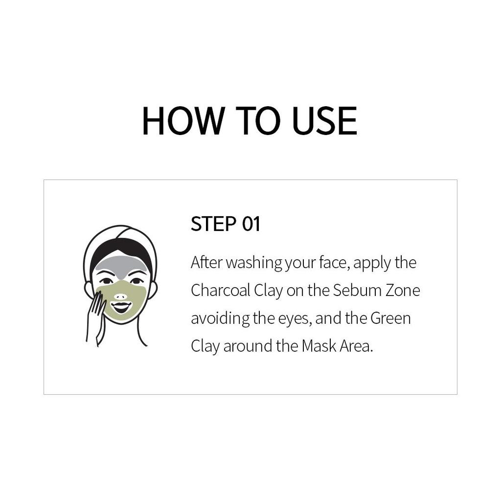 NACIFIC Маска Half and Half Clay 100 мл, успокаивает кожу, охлаждает, отшелушивает