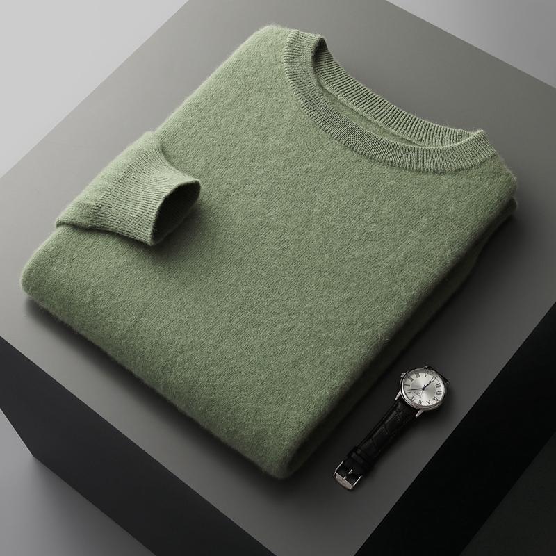 Мужской кашемировый свитер Qinghe Cashmere 30% Кашемир 70% Шерсть Мужской осенне-зимний кашемировый пуловер Мягкий и теплый