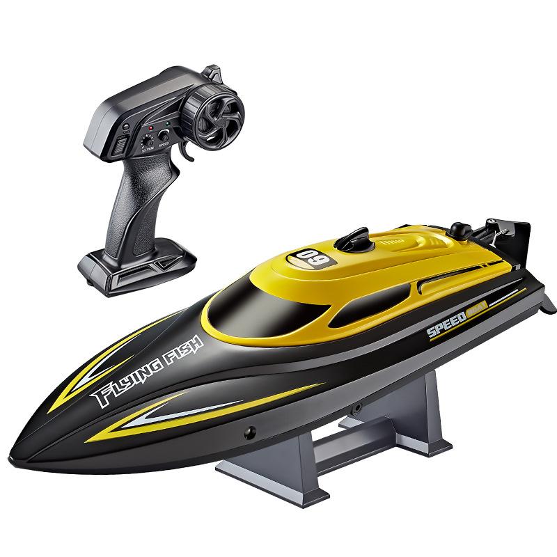 Hj812 Remote Control Boat Outdoor Toy Boat 2.4g Competitive Boat Lighting Speed 25 Kilometers Per Hour High-Speed Speedboat