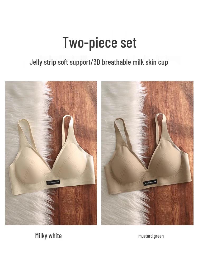 Soft Wireless Push-Up Bra for Women - Thin, Seamless, Side Support, Anti-Sagging, Comfortable Fit