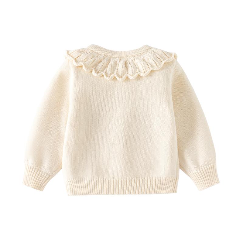 Детский вязаный кардиган-пальто для девочек 1-9 лет с пуговицами