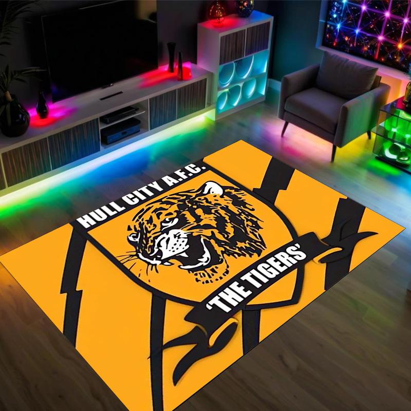 Hull FC Design Crystal Velvet Carpet Cozy Non?Slip Printed Rug For Bedroom Living Room Entrance