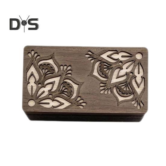 Лоток для сортировки бусин с магнитной крышкой, прочный ящик для хранения бусин, деревянный контейнер-органайзер для сортировки аксессуаров для бисероплетения