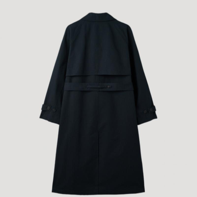 Shesmiss Cotton Balmacaan Trench Coat Swwbyp11010 Dn
