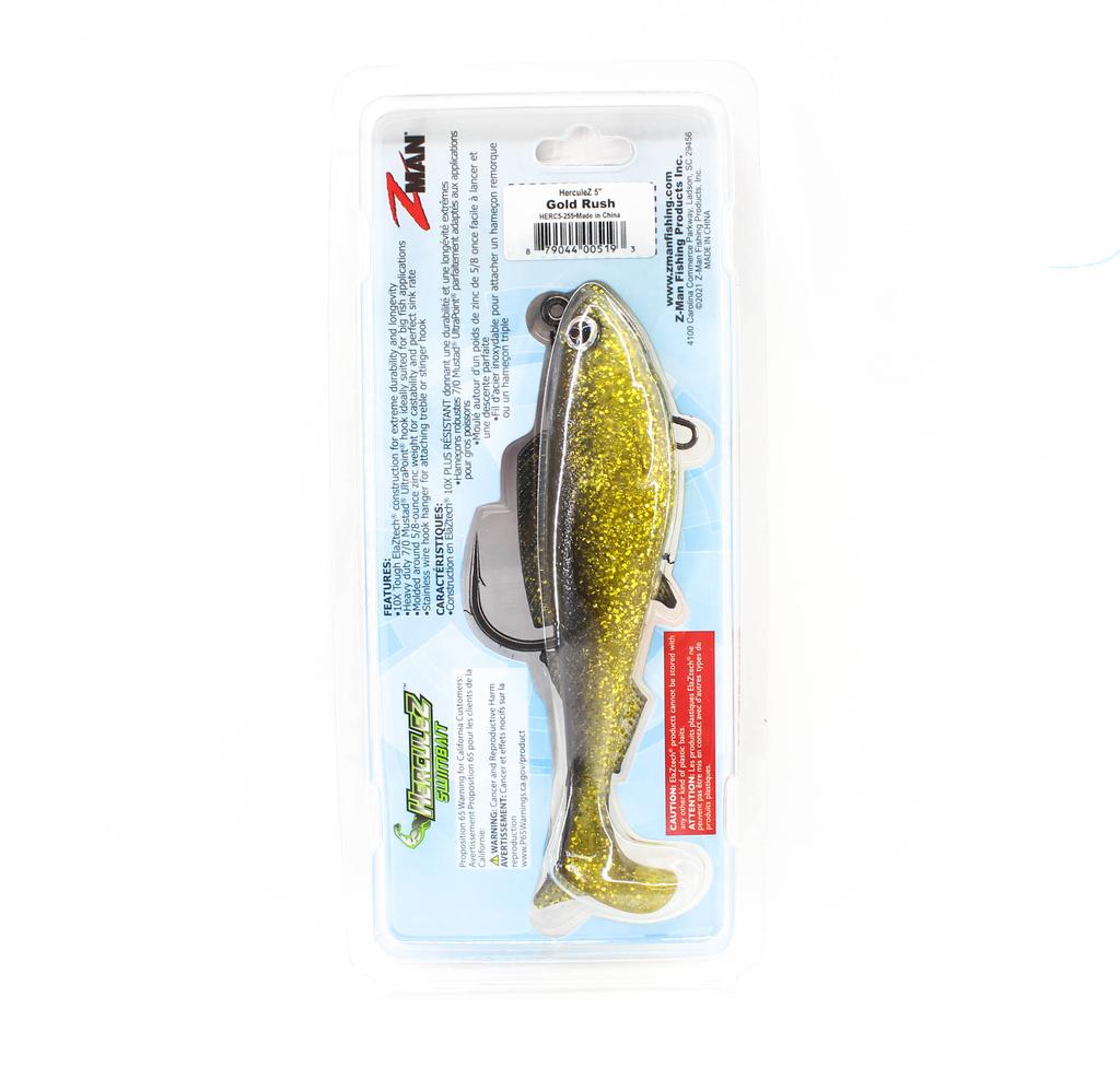 Zman Мягкая приманка Herculez Swimbait 5 дюймов Gold Rush (5193)