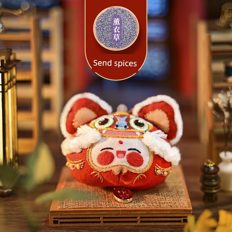 Dragon Boat Festival Sachet Perfume Bag Embroider Handmade DIY Material Package Zodiac Protective Talisman Chinese Ancient Style Small Pendant