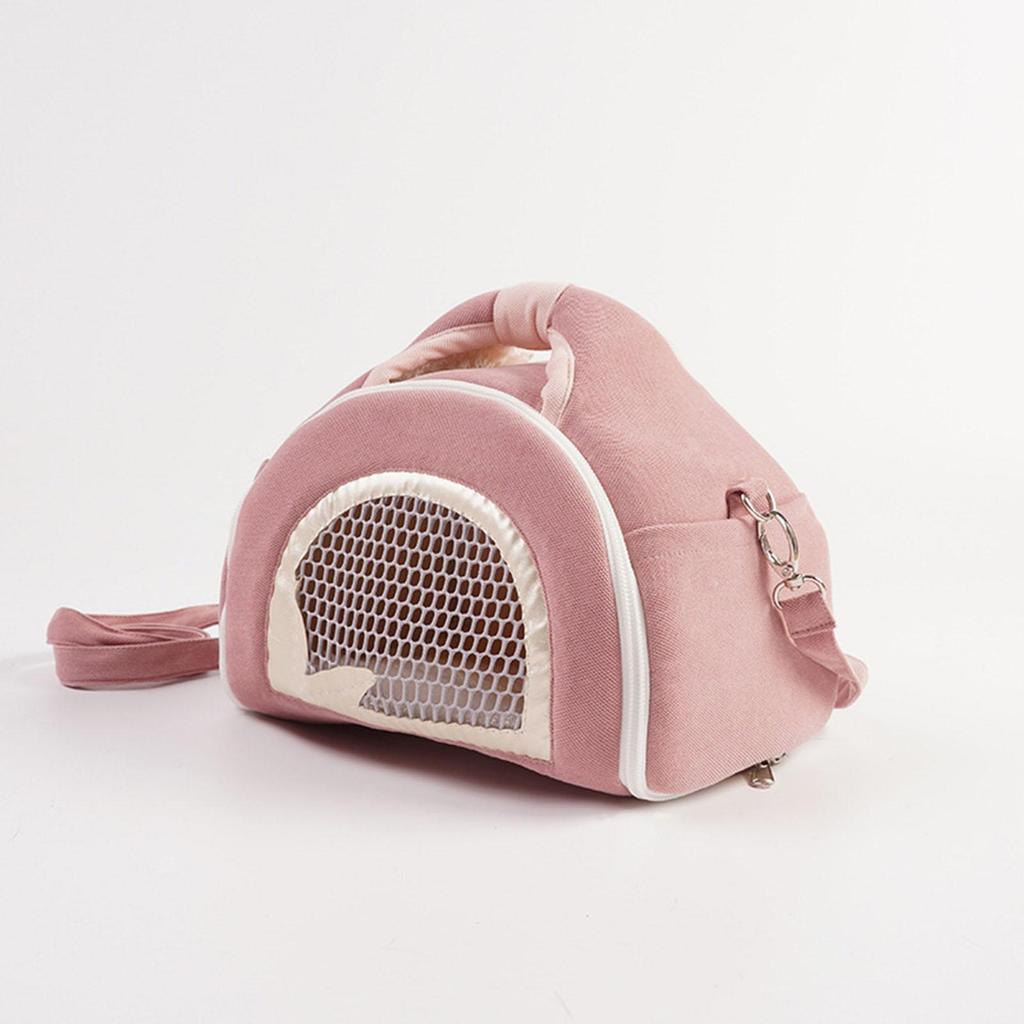 Hamster Travel Carrier Bag Squirrel Travel Handbag Traveling with Mesh Window for Small Animals Mice Squirrel Bunny Hamster