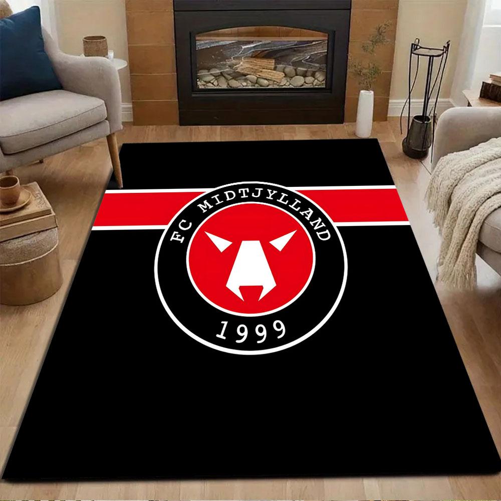 FC Midtjylland Logo Design 1999 Patterned carpet, non slip mat suitable for living room and bedroom sofas