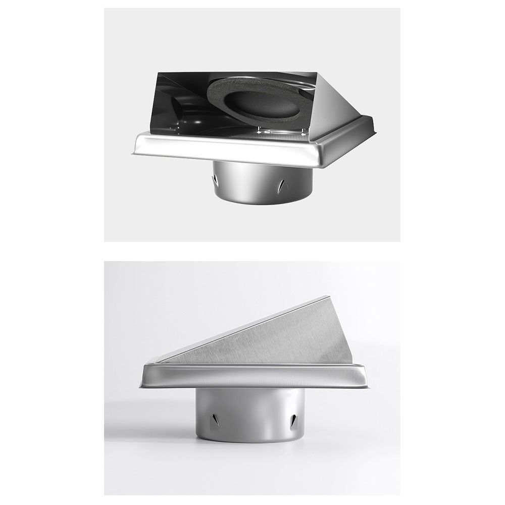 Durable 4" 5" 6" Air Vent Black/Silver Square Extract Valve Stainless Steel Ventilator Ducting System