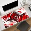 Gaming Mouse Pad with Antislip Base and Stitched Edges Red Spider Lily  Skeleton Pattern Print Desk Mat for PC Laptop Gaming