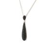 [N6859] - Silver Necklace 'Sissi' Black Silver (rhodium Plated) - 40x8 Mm