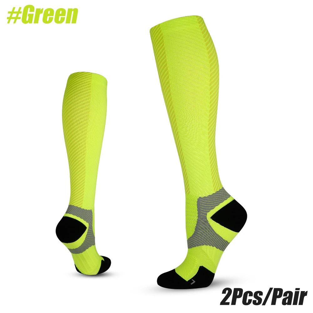 1Pair Compression Socks for Men Women 15-20 MmHg Support for Running Nurses Flight Pregnancy Circulation Athletic Socks