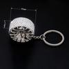 Car Wheel Shape Crystal Wheel Keychain Crystal Crystal Tire Wheel Rim Pendant  Souvenir
