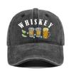 Washed Beer Baseball Cap Cup Retro Printed Baseball Camen's and Women's Washed Aged Sun Hat Casual Fashion
